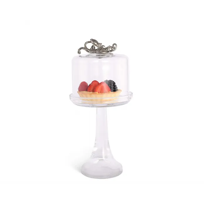 Sea And Shore Octopus Glass Dome Cheese/Dessert Stand, Tall