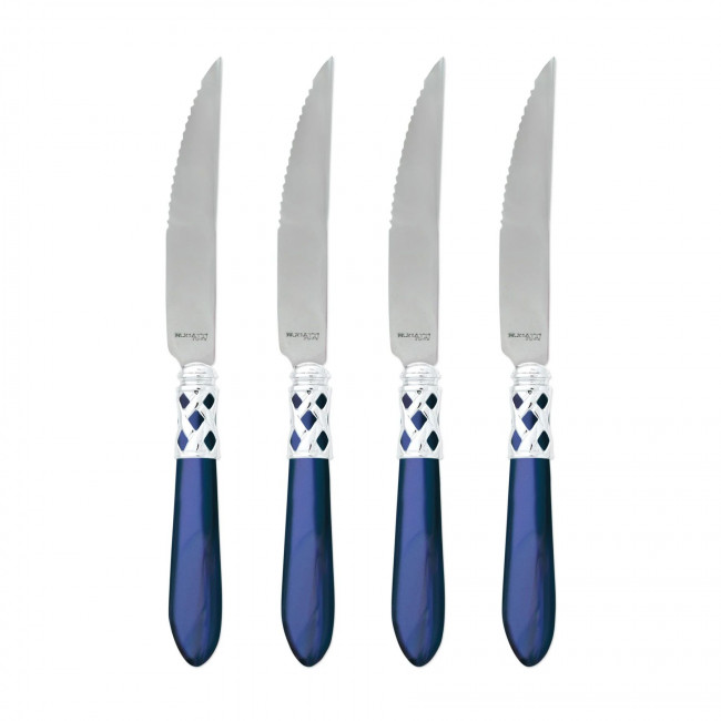 Aladdin Brilliant Blue Steak Knives - Set of 4 9"L