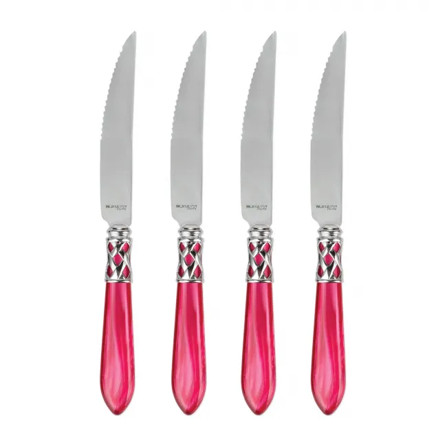 Aladdin Brilliant Raspberry Steak Knives - Set of 4 9"L