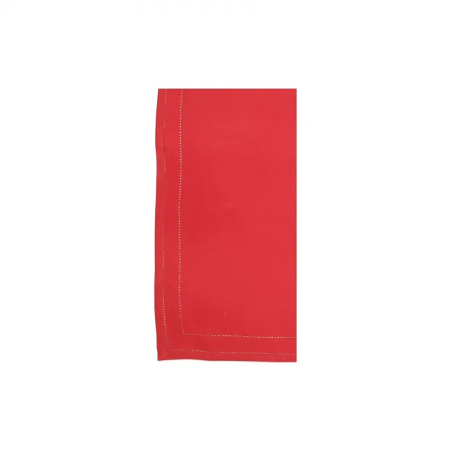 Cotone Red Napkins with Double Stitching - Set of 4 21"Sq