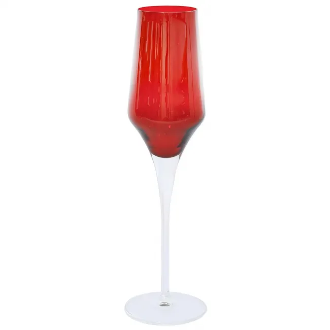 Contessa Red Champagne Glass 10.25”H, 7 oz