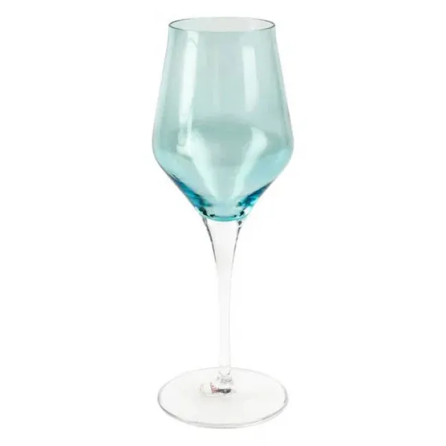 Contessa Teal Wine Glass 9"H, 9 oz