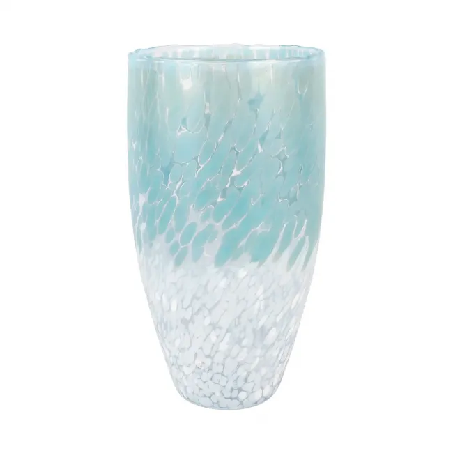 Nuvola Light Blue and White Tall Vase
