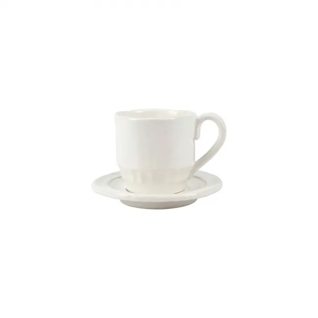 Pietra Serena Espresso Cup & Saucer Cup: 2.75"H, 4 oz; Saucer: 4.75"D