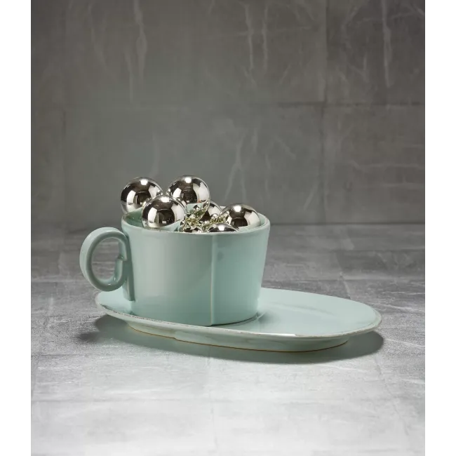 Set Of Four 2.75 Mini Ceramic Marshmallow Mugs with Dipped