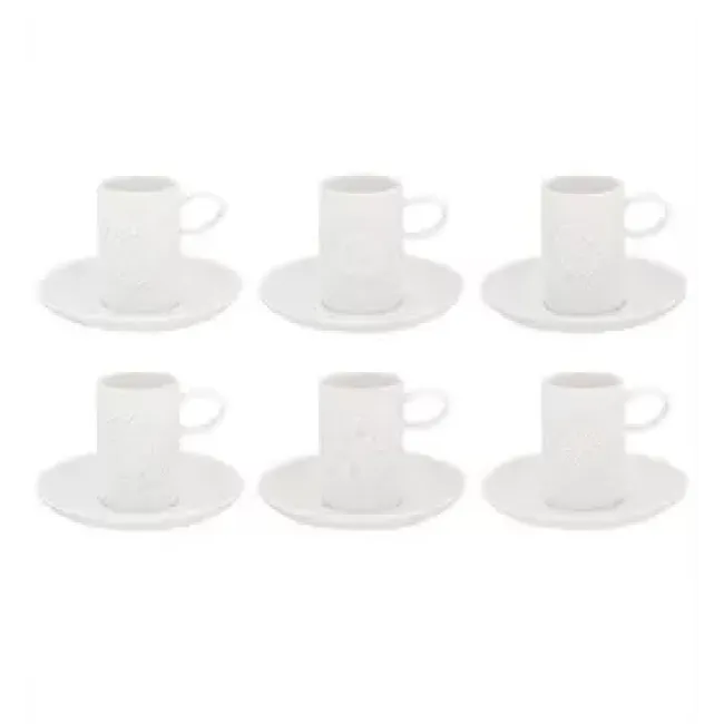 Ornament Set Of 6 Coffee Cup & Saucer