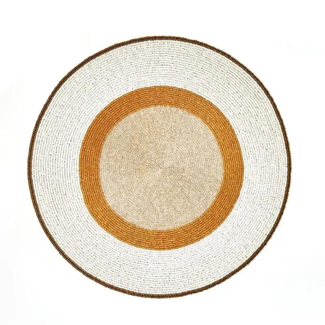 Graphic Sparkle White/Silver 15" Round Placemat