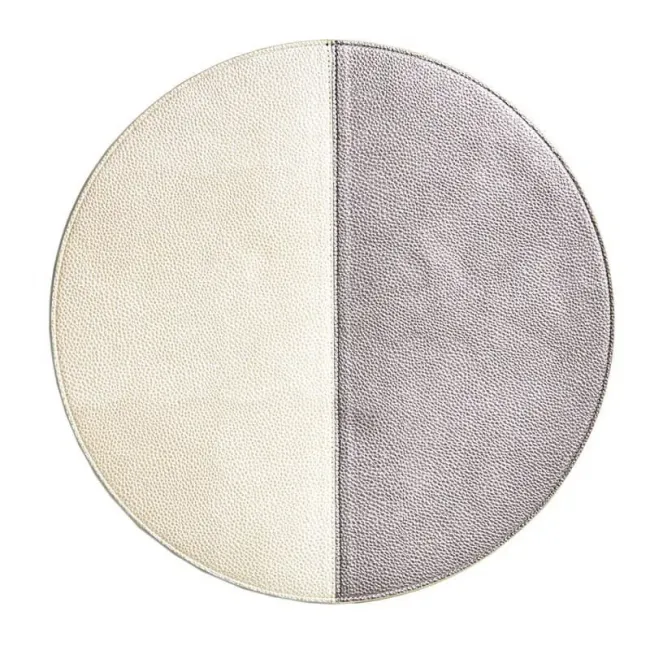 Split Reversible Pearl/Silver 15" Round Placemat