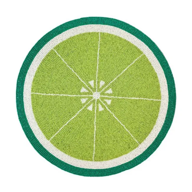 Lime Green 15" Round Placemat