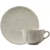 Pont Aux Choux White Breakfast Cups & Saucers 12 Oz, 5 3/4" Dia, Set of 2