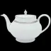Symphonie White/Platinum Round Teapot Cm 120 Cl