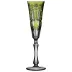 Athens Yellow/Green Champagne Flute