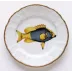 Antique Fish Blue/Yellow Salad Plate 7.5 in Rd