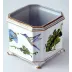 Hummingbird Square Cachepot 6 in Long 6 in Wide 7 in High