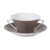 Seychelles Taupe Cream Soup Saucer
