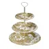 Aves Gold Cake Stand 3 Tier (Gift Boxed)