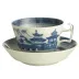 Blue Canton Cup & Saucer Large 4.5"W