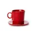 Lastra Red Espresso Cup & Saucer 3"H, 4 oz