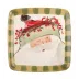 Old St. Nick Square Salad Plate - Green Hat 8.25"Sq