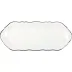 Colbert White Platinum Filet Rectangular Cake Platter (Special Order)