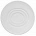 Hommage Dessert Plate Oval Concentric Circles Rd 8.3"