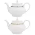 Plumes White/Platinum Round Teapot 120 Cl