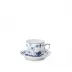 Blue Fluted Plain Coffee Cup & Saucer 5.5 oz