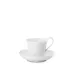 White Fluted Half Lace High Handle Cup & Saucer 8.5 oz
