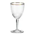 Royal Double Old Fashioned 24Kt Gold (Thin Line) Goblet Platinum (Thin Line) Clear 7.3 oz