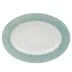 Green Lace Oval Platter 14"