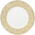 Salamanque Gold Ivory Salad Cake Plate Round 7.7 in.