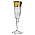 Splendid /F Goblet Champagne Clear Lead-Free Crystal, Cut, 24-Carat Gold (Relief Decor) 185 Ml