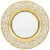 Tolede Gold White Salad Cake Plate Round 7.7 in.