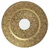 Tolede Gold White Buffet Plate Round 12.2 in.