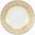 Tolede Gold White Deep Chop Plate Round 11.6 in.