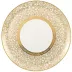 Tolede Gold White Flat Cake Serving Plate Round 12.2 in.