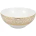 Tolede Gold White Salad Bowl Round 9.8 in.