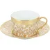 Tolede Gold White Tea Saucer Extra Round 6.1 in.