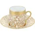 Tolede Gold White Coffee Cup Round 2.22 in.