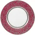 Tolède Platinum Red American Dinner Plate Diam 10.6 in