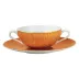 Tresor Orange Cream Soup Cup motive n°1 Round 4.6 in.