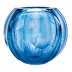 Globe Vase Aquamarine Lead-Free Crystal, Cut, Engraving Coral Fish 27 Cm