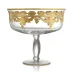 Vetro Gold Tall Compote 11.25 in h x 12 in rd.