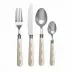 Wave Cappuccino & White Cutlery 16‑Piece Set