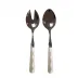 Wave Cappuccino & White Salad Servers 2‑Piece Set