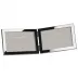 Classic Silverplated Square Corners Landscape Double Picture Frame 4 x 6 in