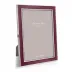 Silver Trim, Plum Enamel Picture Frame 5 x 7 in