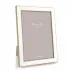 Gold Trim, White Enamel Picture Frame 5 x 7 in