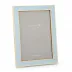 Gold Trim, Powder Blue Enamel Picture Frame 5 x 7 in