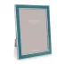 Silver Trim, Teal Enamel Picture Frame 5 x 7 in